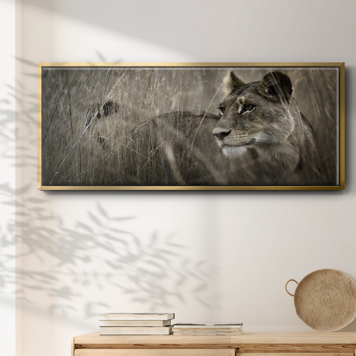 Tall Grass Alpha - Floater Framed Canvas Print