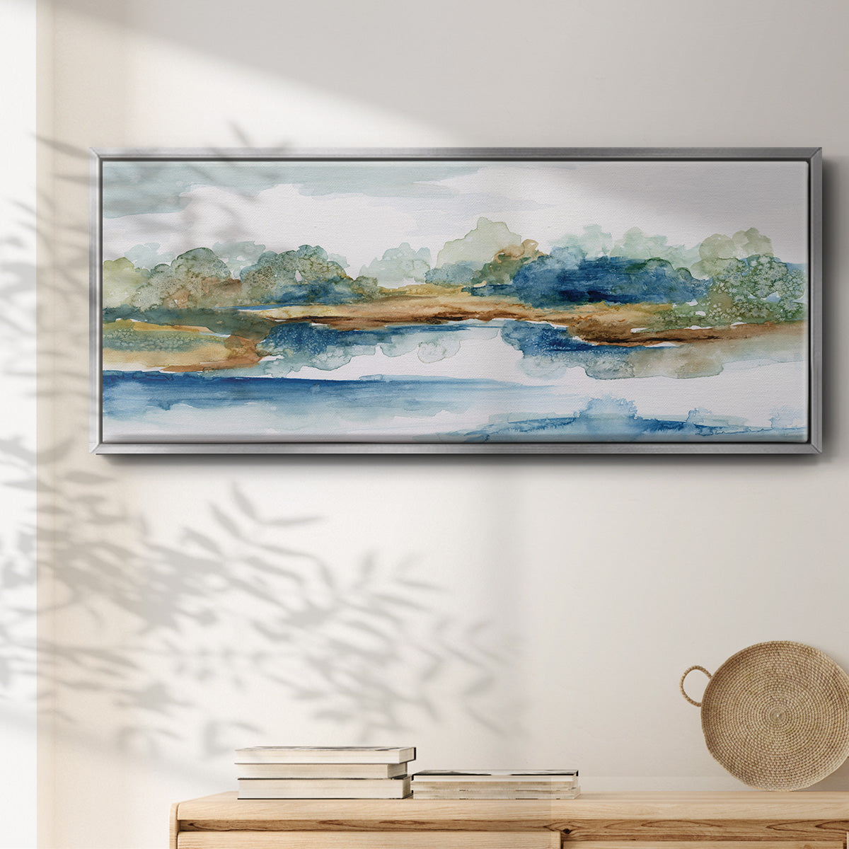 Blue Serenity - Floater Framed Canvas Print