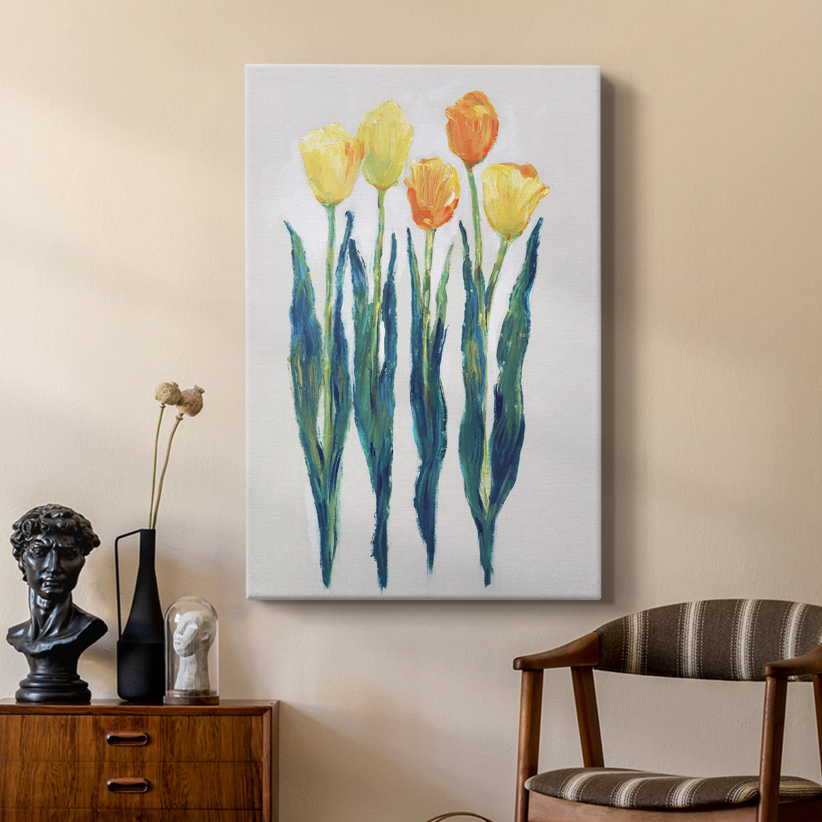 Tulips in a Row II - Canvas Art Print