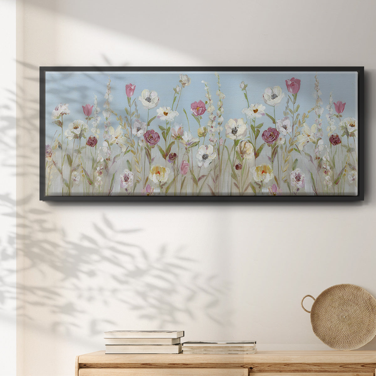 Meadow Spring Blooms - Floater Framed Canvas Print
