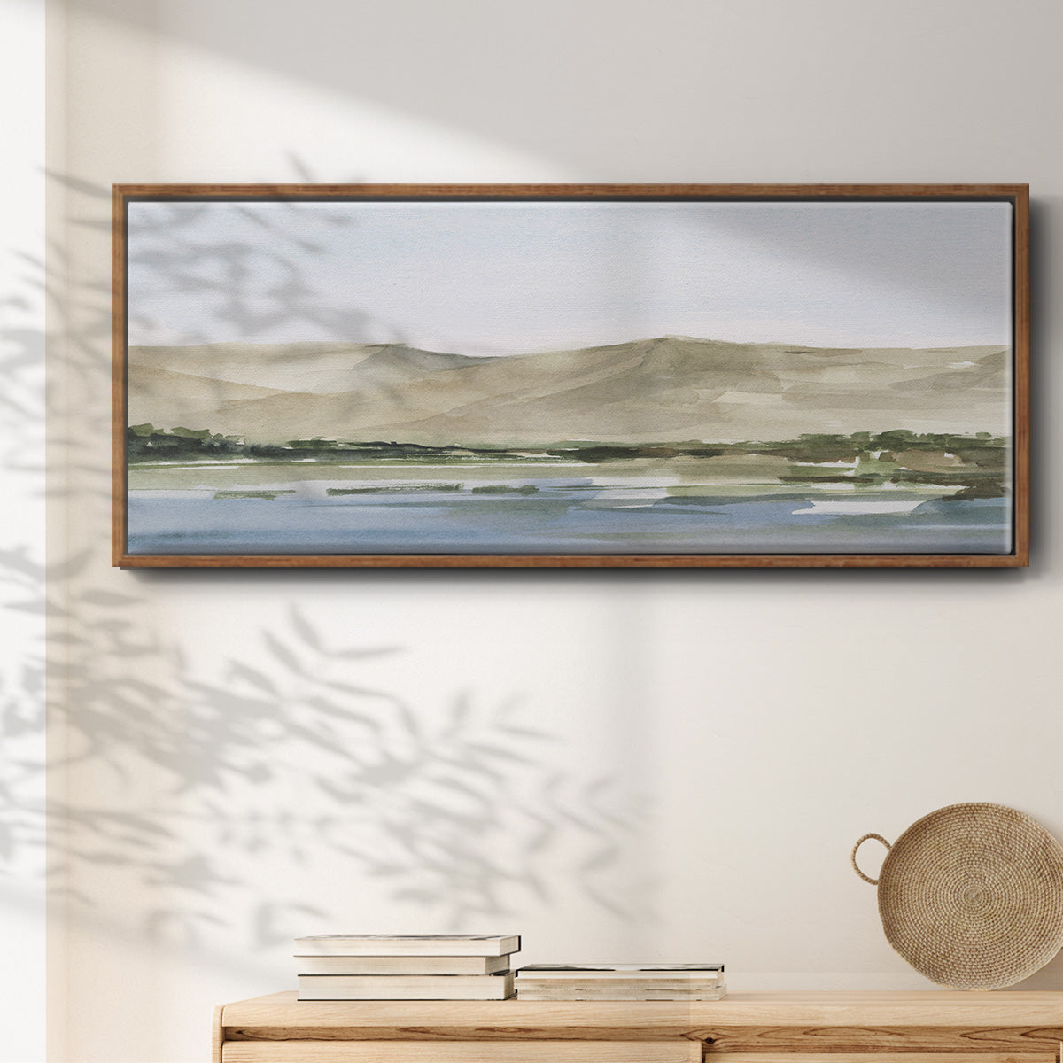 Desert Mountains I - Floater Framed Canvas Print