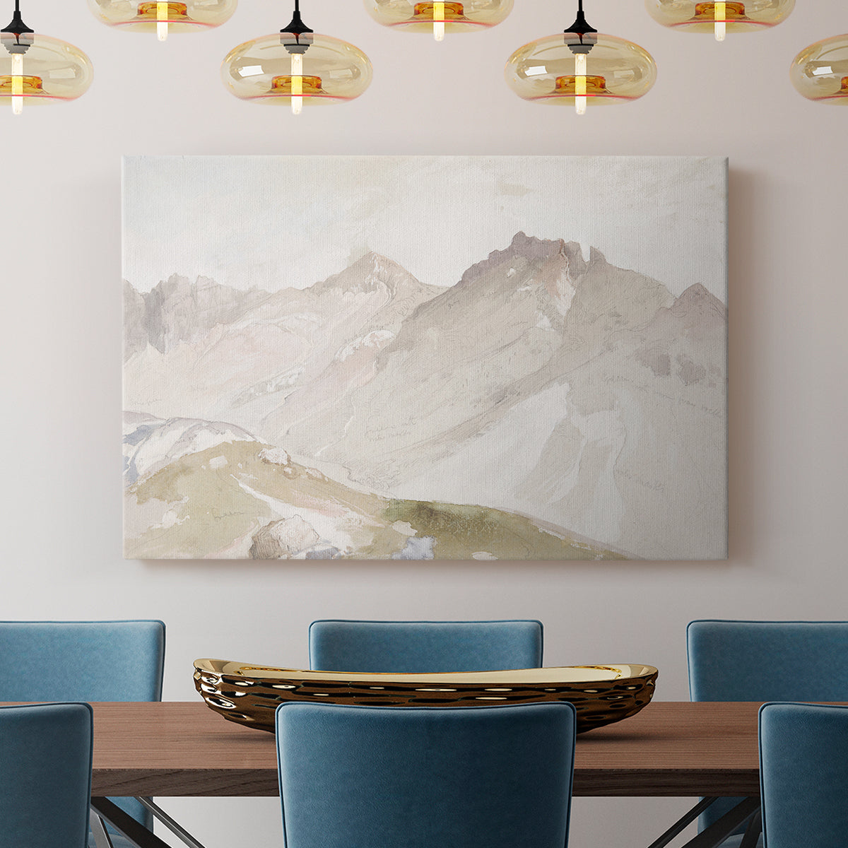 Watercolor Mountain X - Canvas Art Print