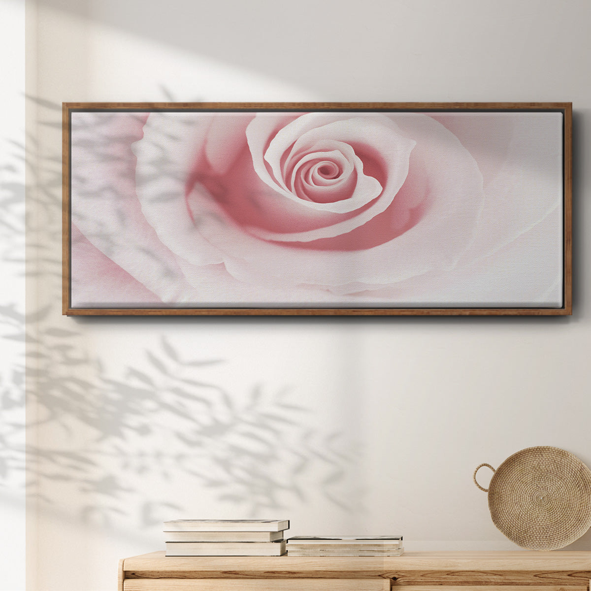 Rose Embrace - Floater Framed Canvas Print