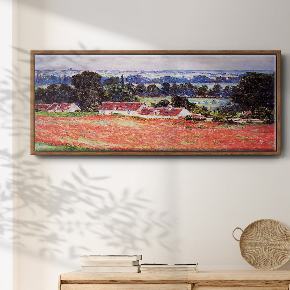 Poppy Field at Giverny, 1885 - Floater Framed Canvas Print