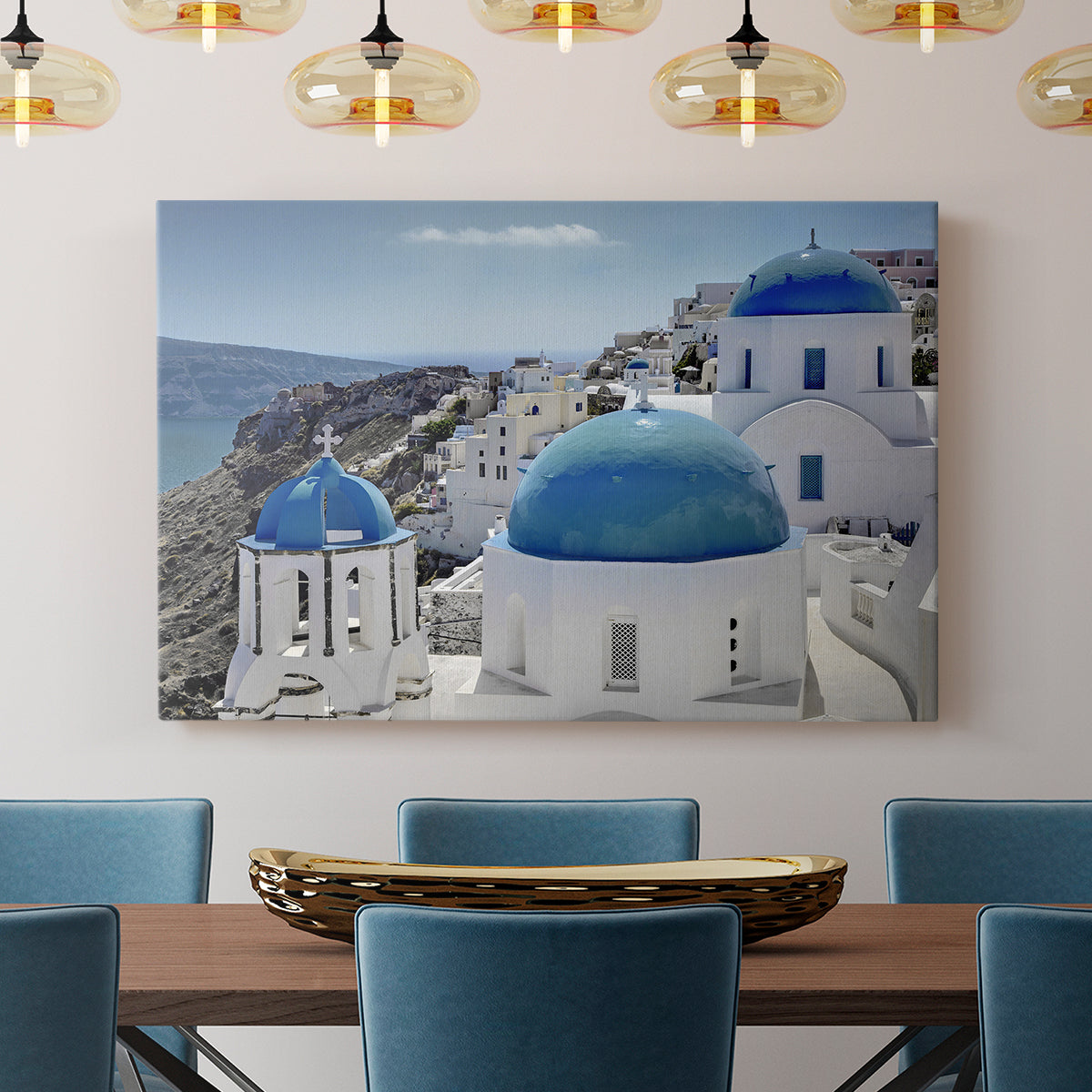 Santorini Saturday - Canvas Art Print