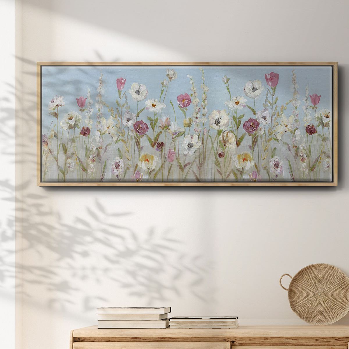 Meadow Spring Blooms - Floater Framed Canvas Print