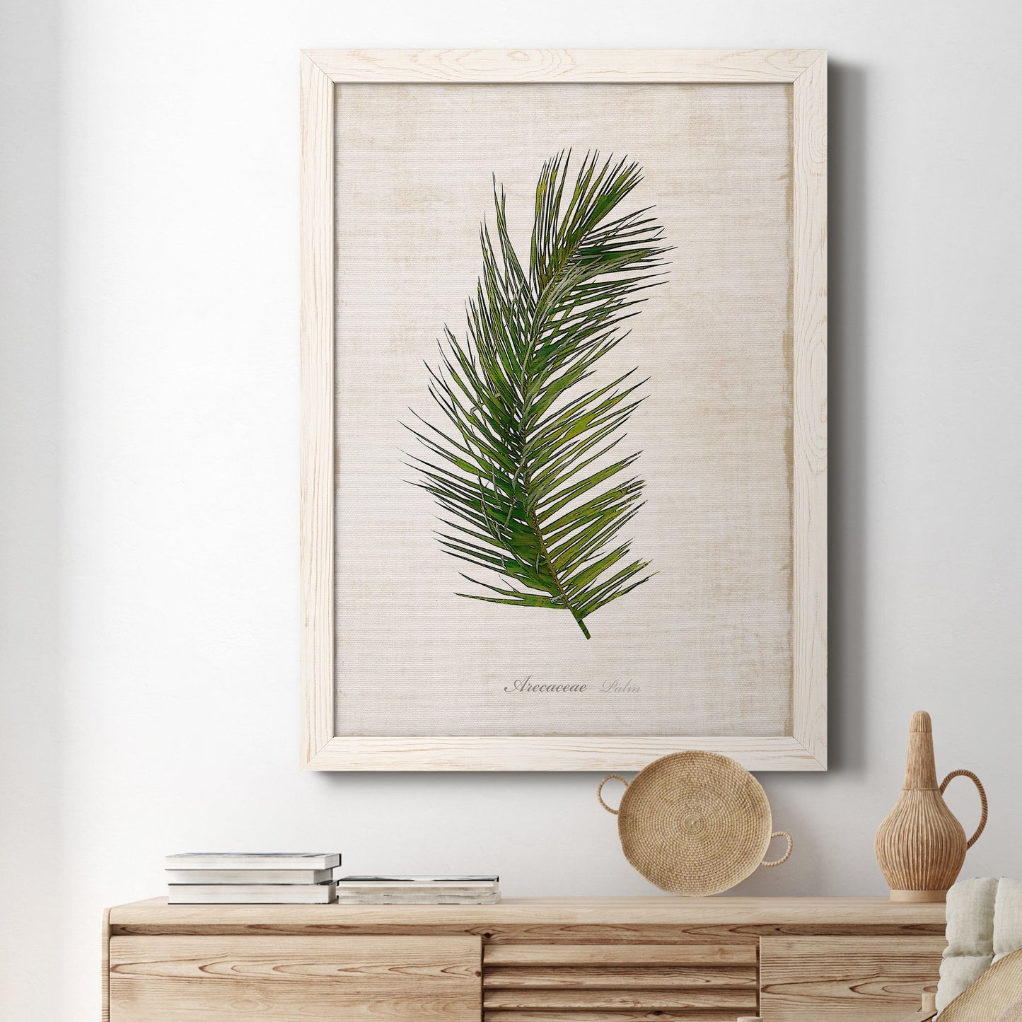 Palm Botanical II - Premium Canvas Framed in Barnwood - Ready to Hang