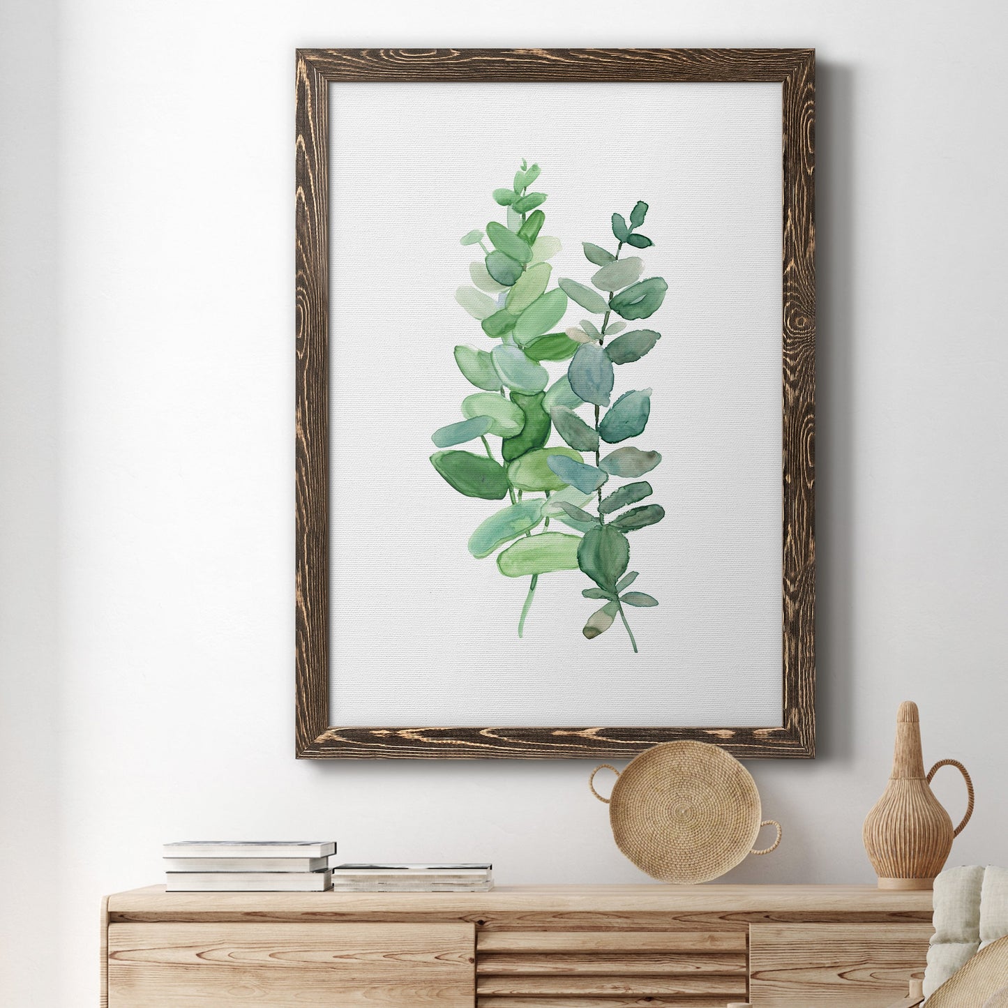 Eucalyptus II - Barnwood Framed Canvas Print