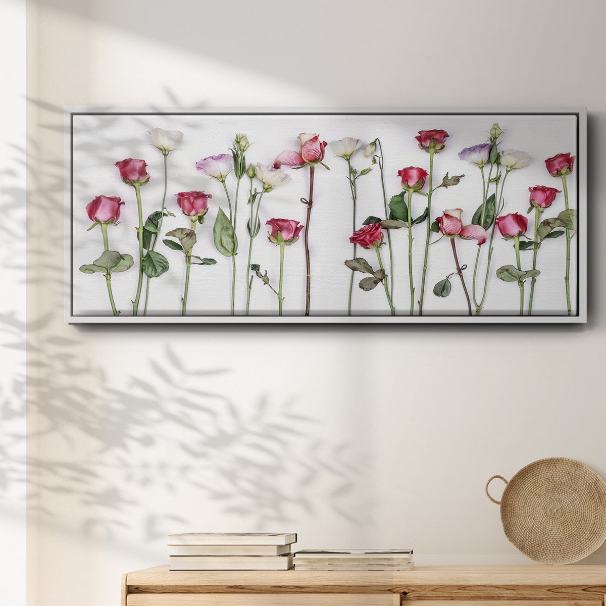 Rouge Moderne Panel - Floater Framed Canvas Print