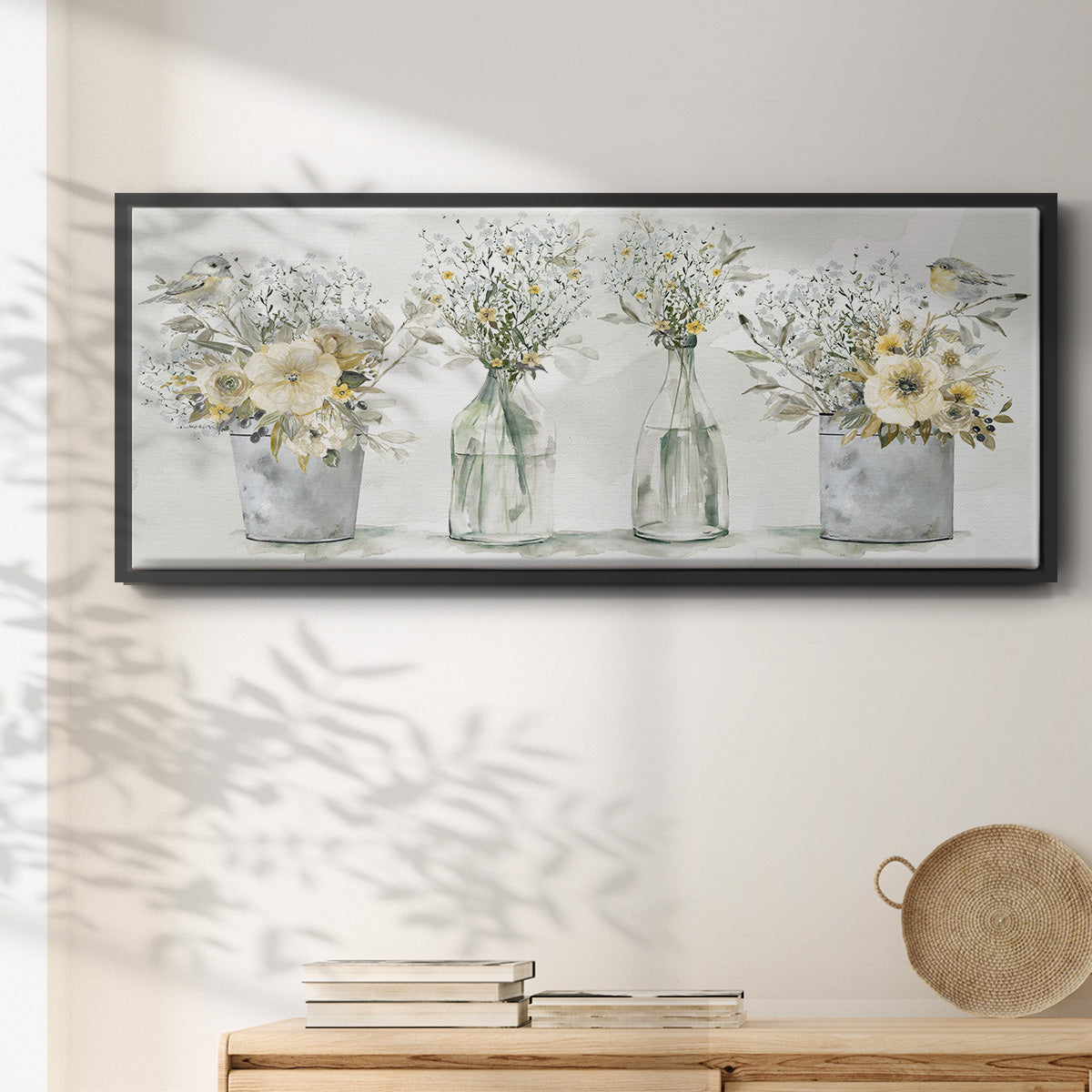 Farmhouse Bouquets - Floater Framed Canvas Print