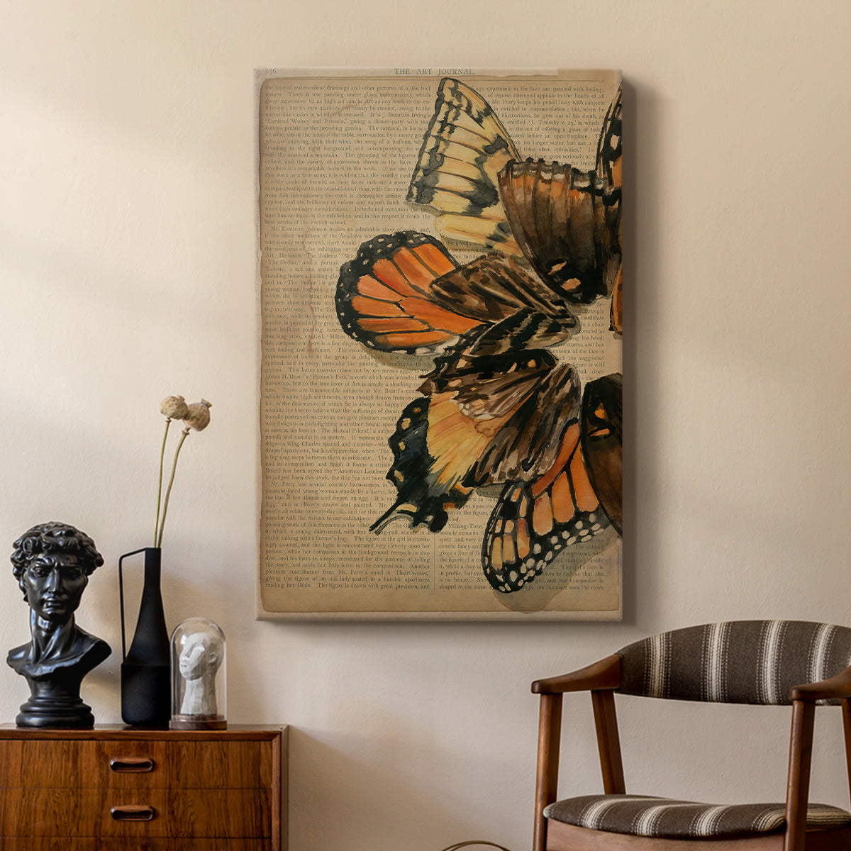 Winged Wreath II - Canvas Art Print