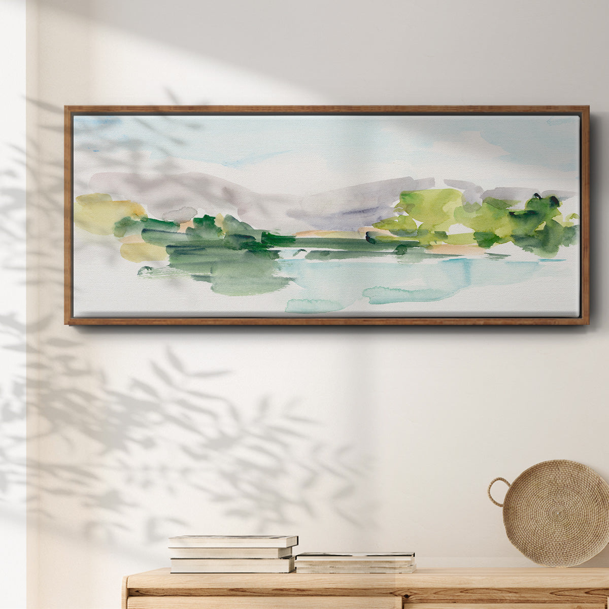 Tangerine Sunset II - Floater Framed Canvas Print