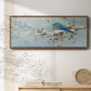 Blue Bird in Winter - Floater Framed Canvas Print