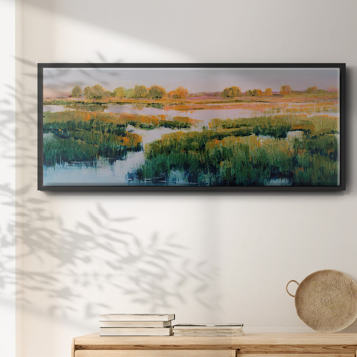 Marshland View II - Floater Framed Canvas Print