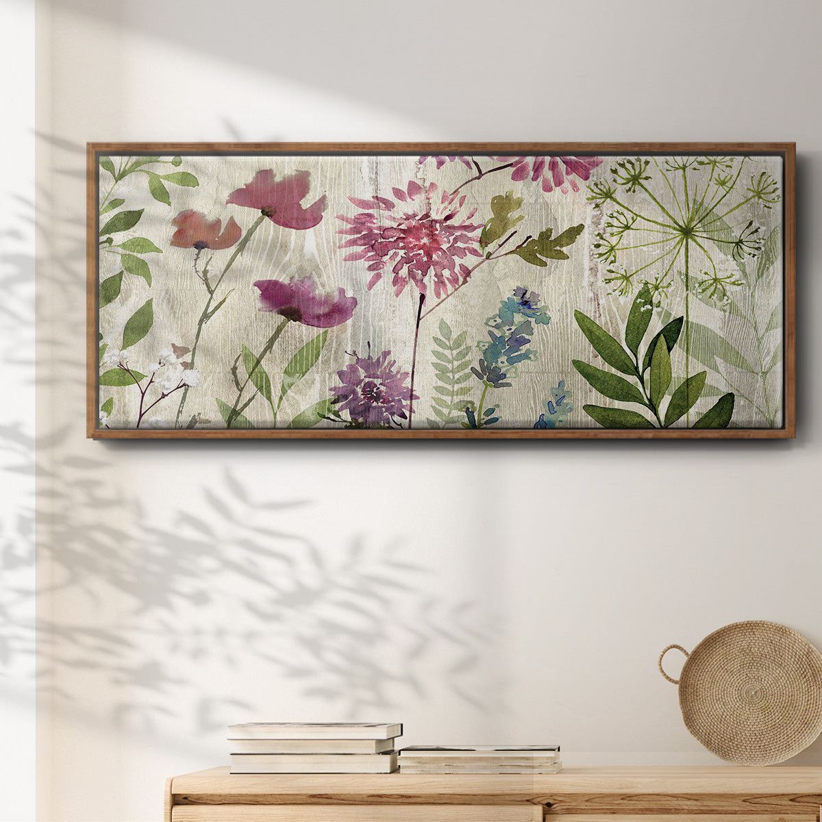 Meadow Flowers II - Floater Framed Canvas Print