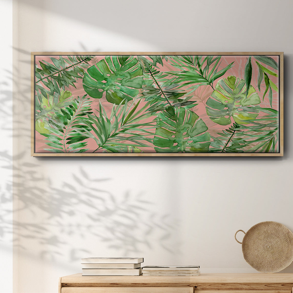 Tropical Sketchbook Coral - Floater Framed Canvas Print