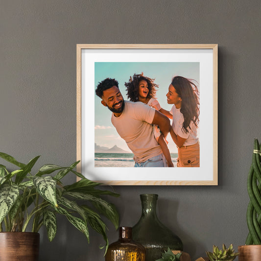 Restickable Custom Framed Photo - 12" x 12"