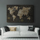 Safari World Map - Canvas Art Print