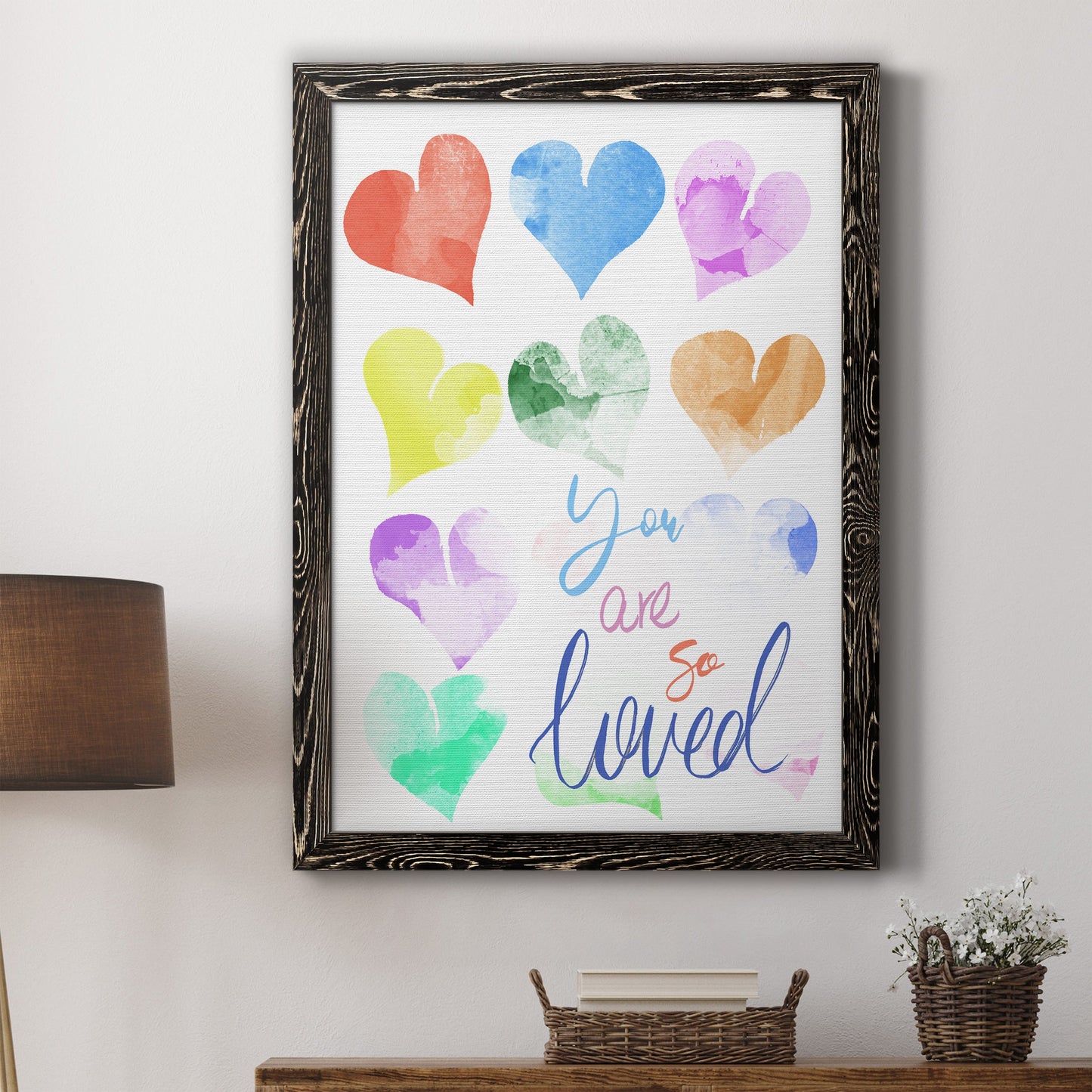You Are So Loved - Barnwood Framed Canvas Print