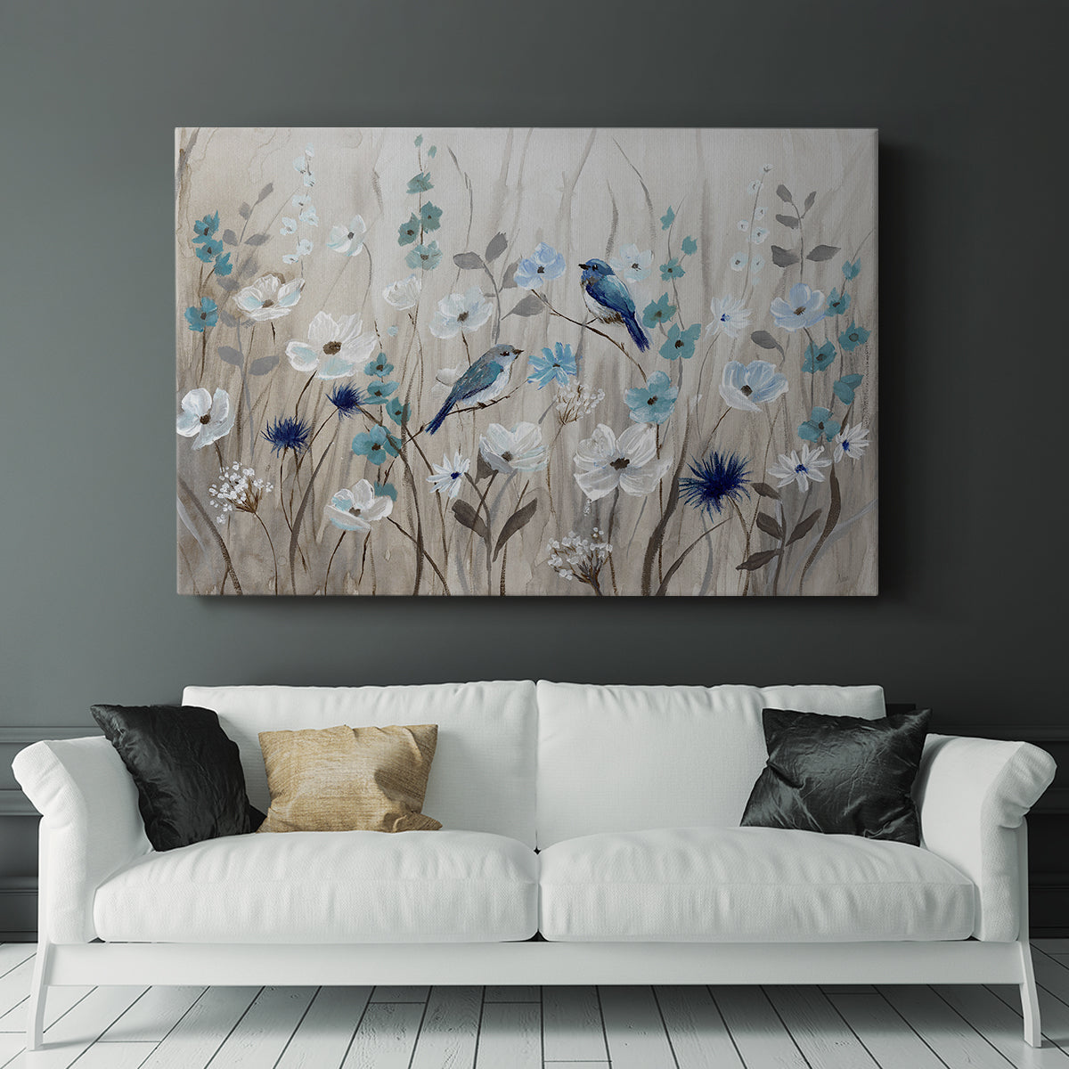 Bluebirds in Spring - Canvas Art Print