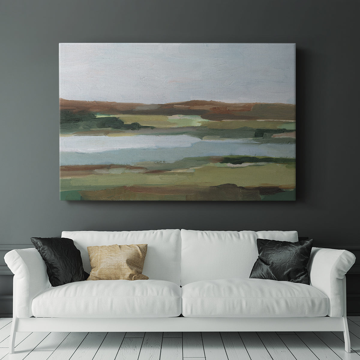 Autumn River Crossing II - Canvas Art Print