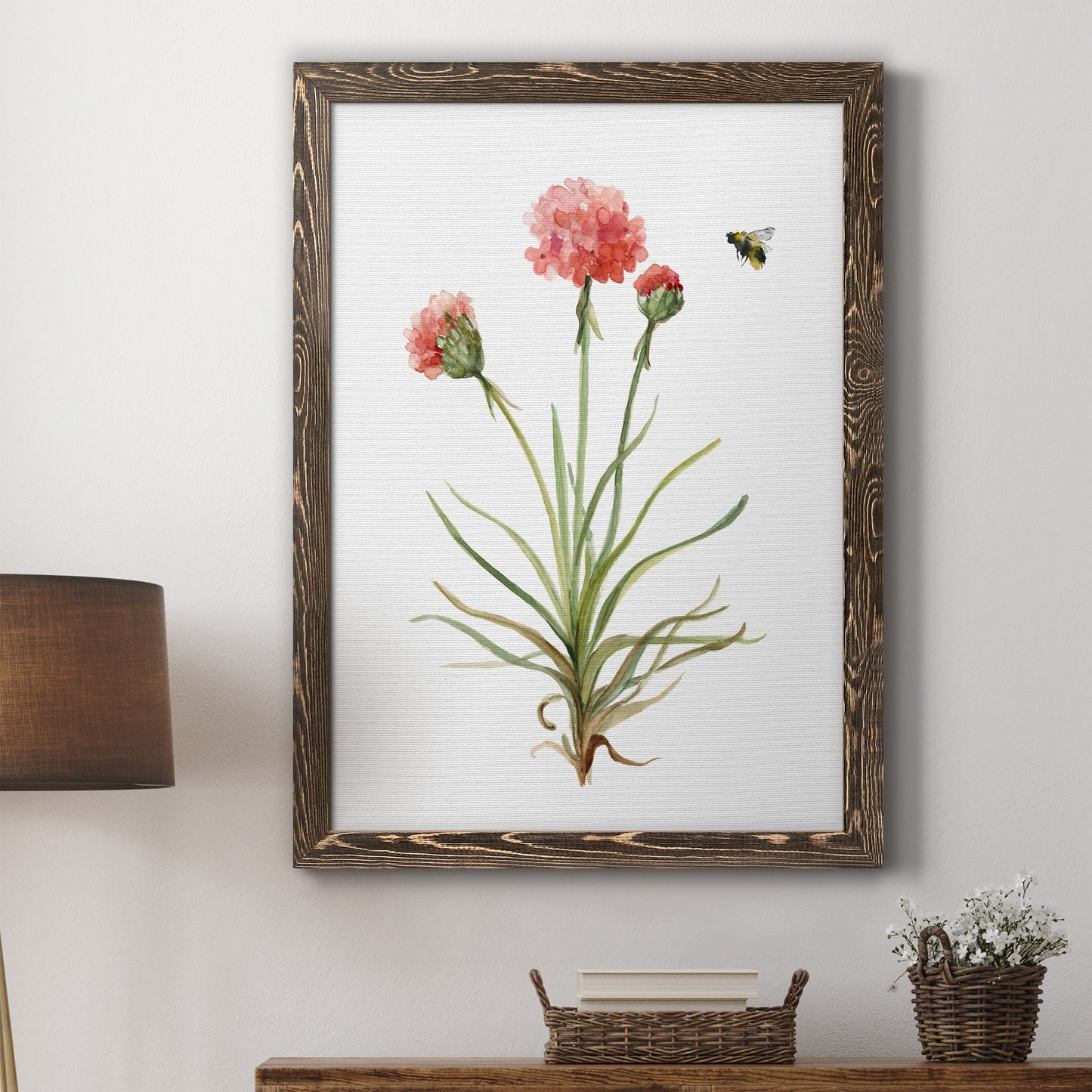 Wildflower Botanical III - Barnwood Framed Canvas Print