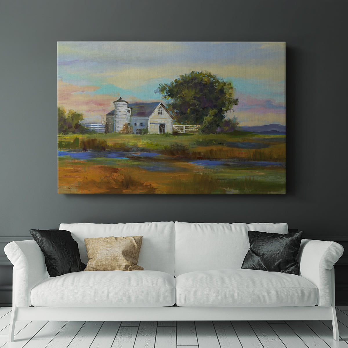 Down By The Barn - Canvas Art Print