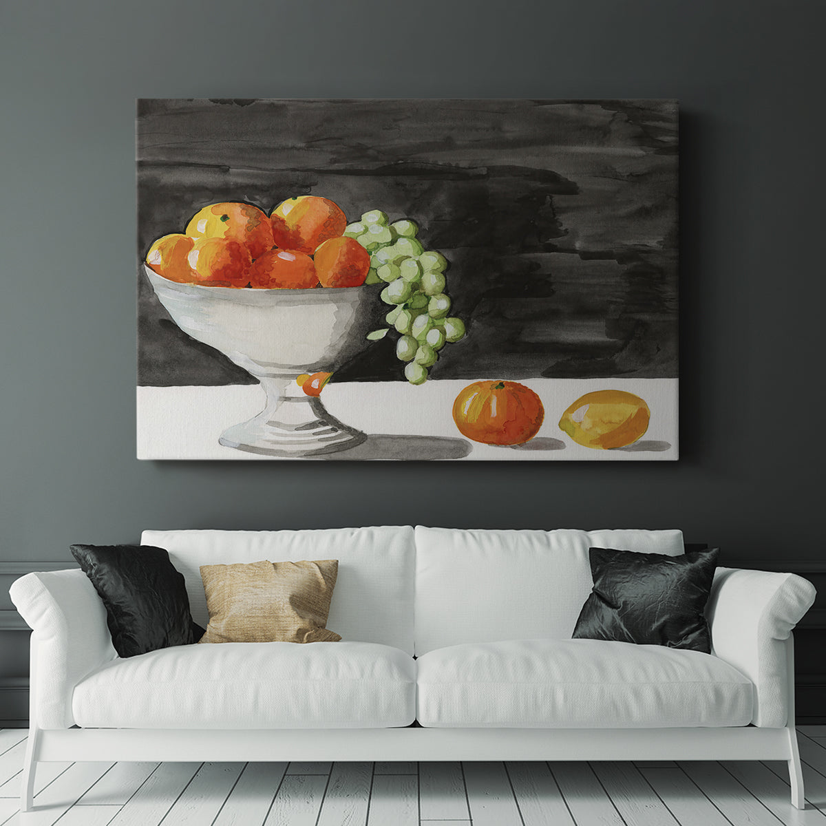 Watercolor Fruit Bowl II - Canvas Art Print