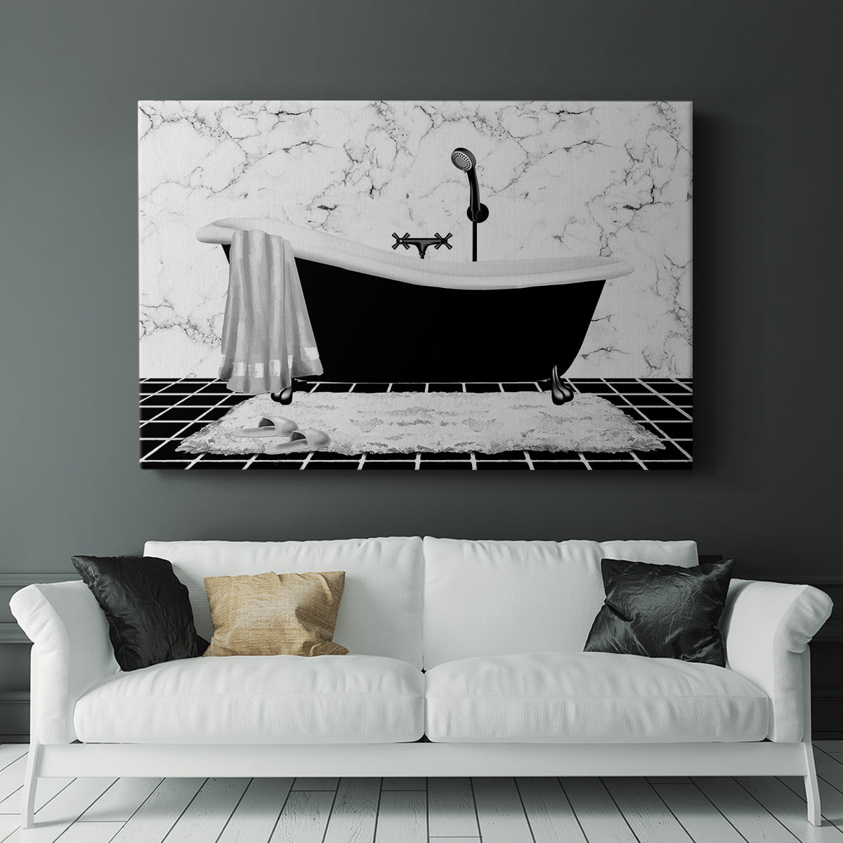 Modern Bath I - Canvas Art Print