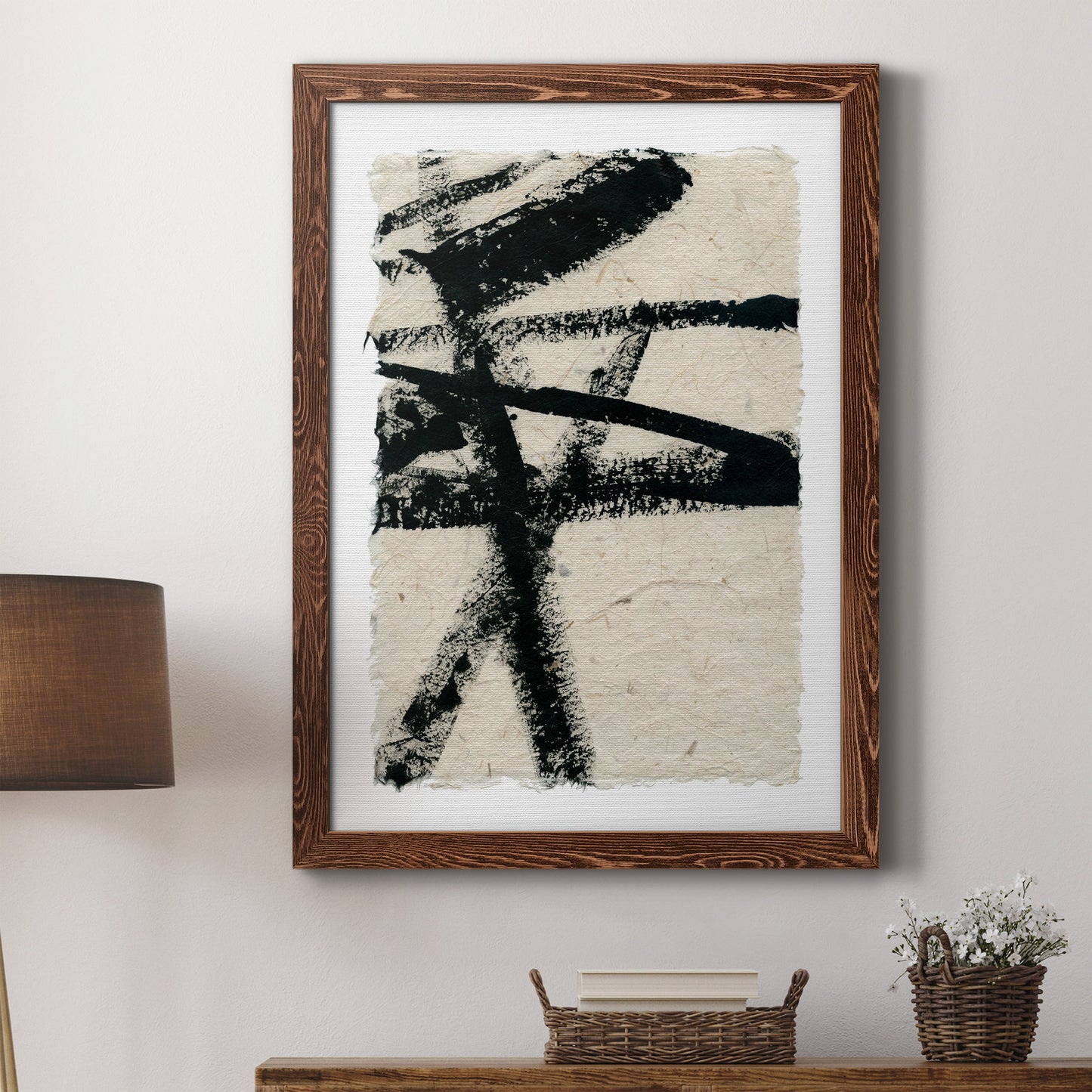 Lines Crossed III - Premium Canvas Framed in Barnwood - Ready to Hang