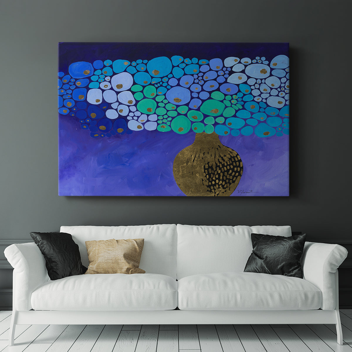 Blue Poppies II - Canvas Art Print