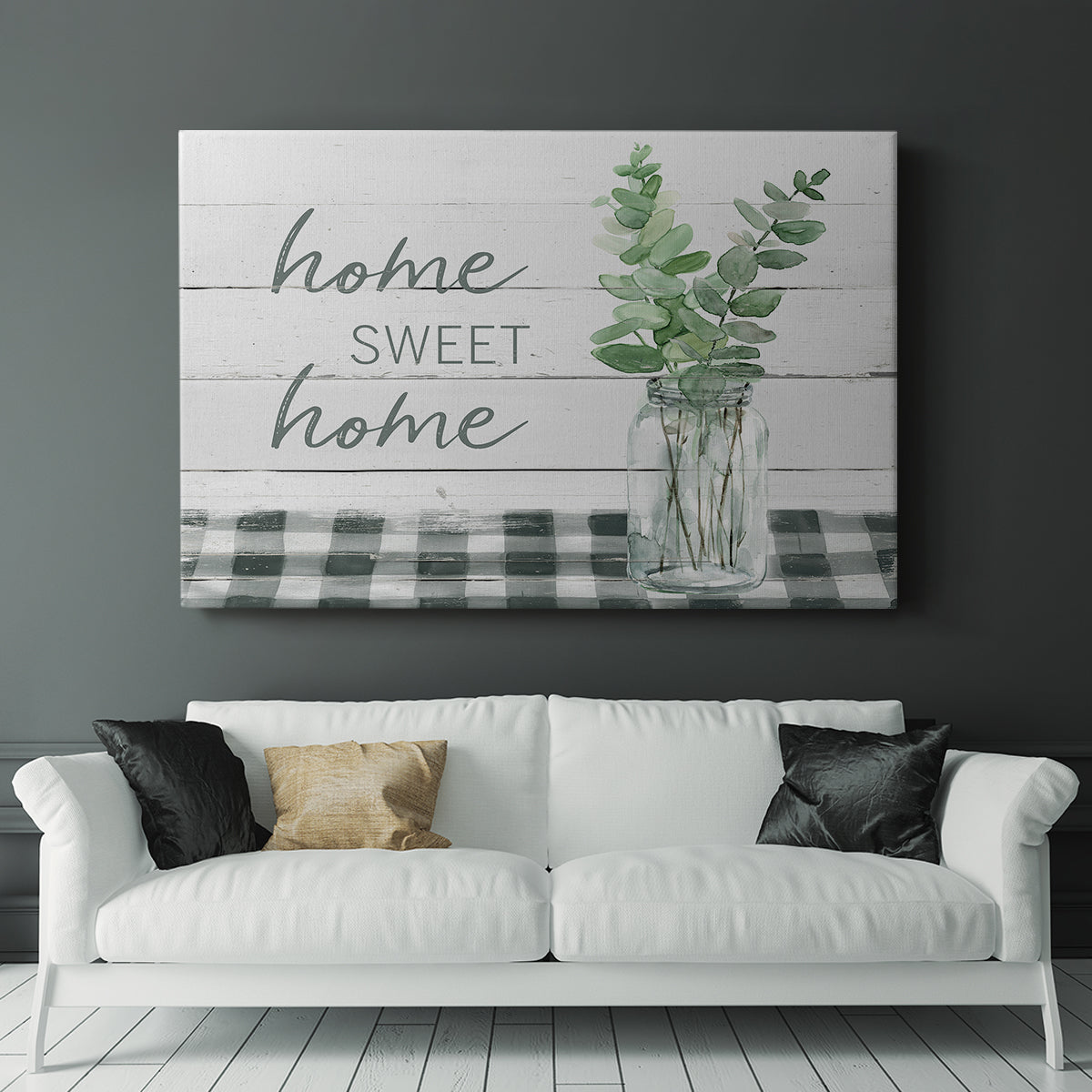 Eucalyptus Home Sweet Home - Canvas Art Print