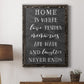 Love Resides - Premium Canvas Framed in Barnwood - Ready to Hang