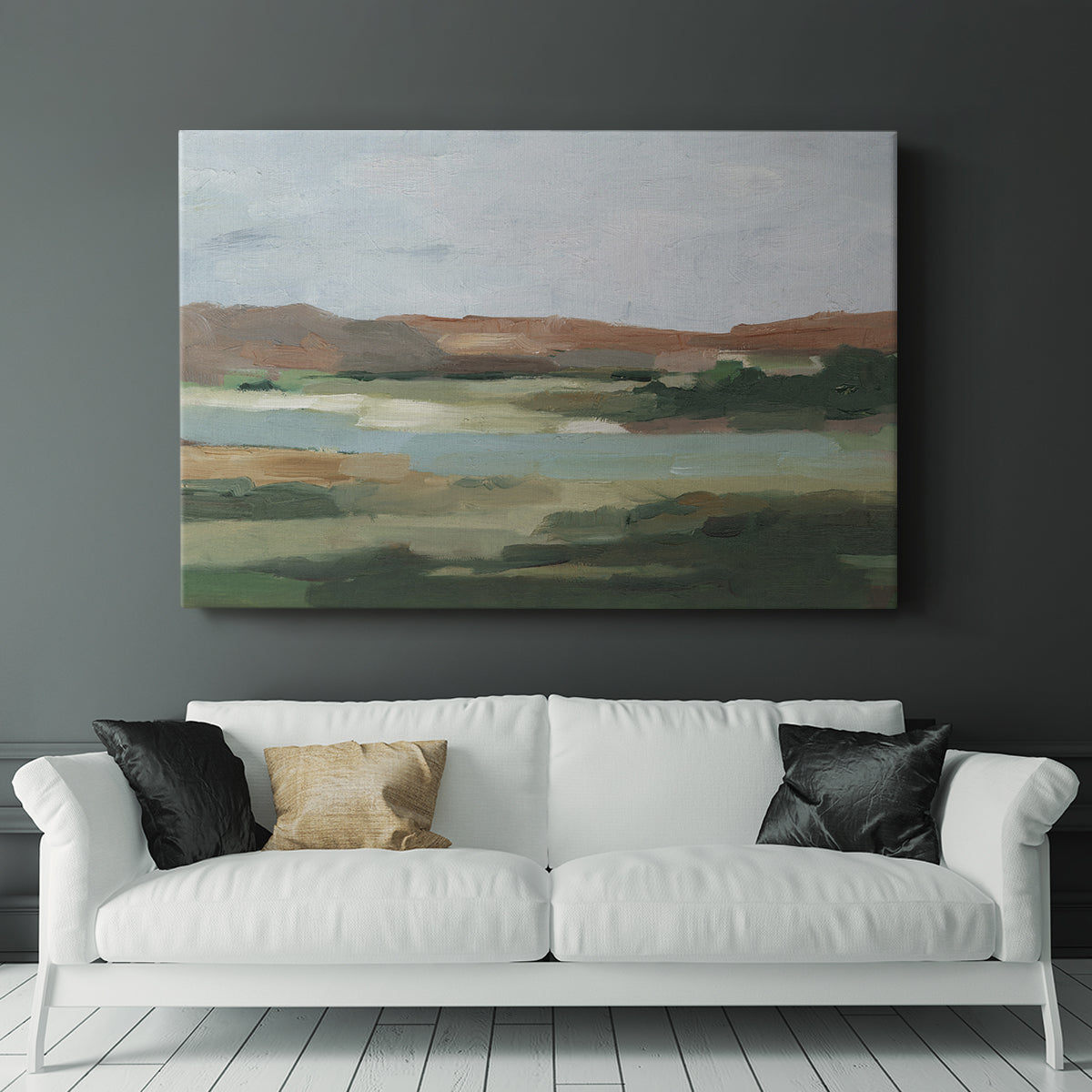 Autumn River Crossing I - Canvas Art Print