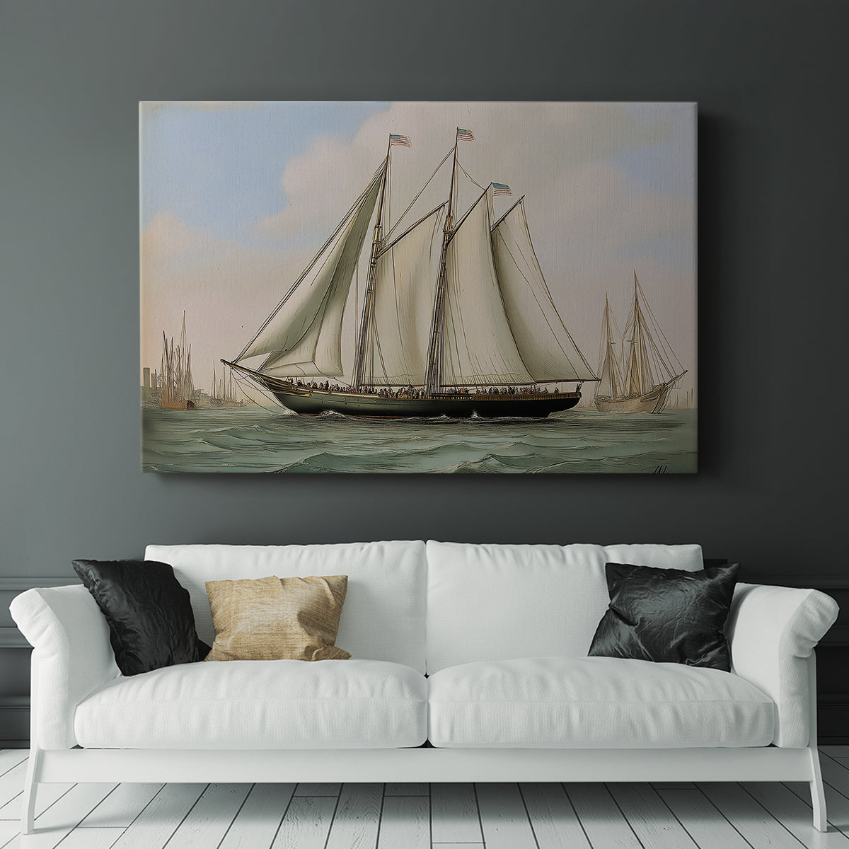 Vintage Ship XLVI - Canvas Art Print