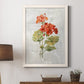 Linen Geranium - Premium Canvas Framed in Barnwood - Ready to Hang