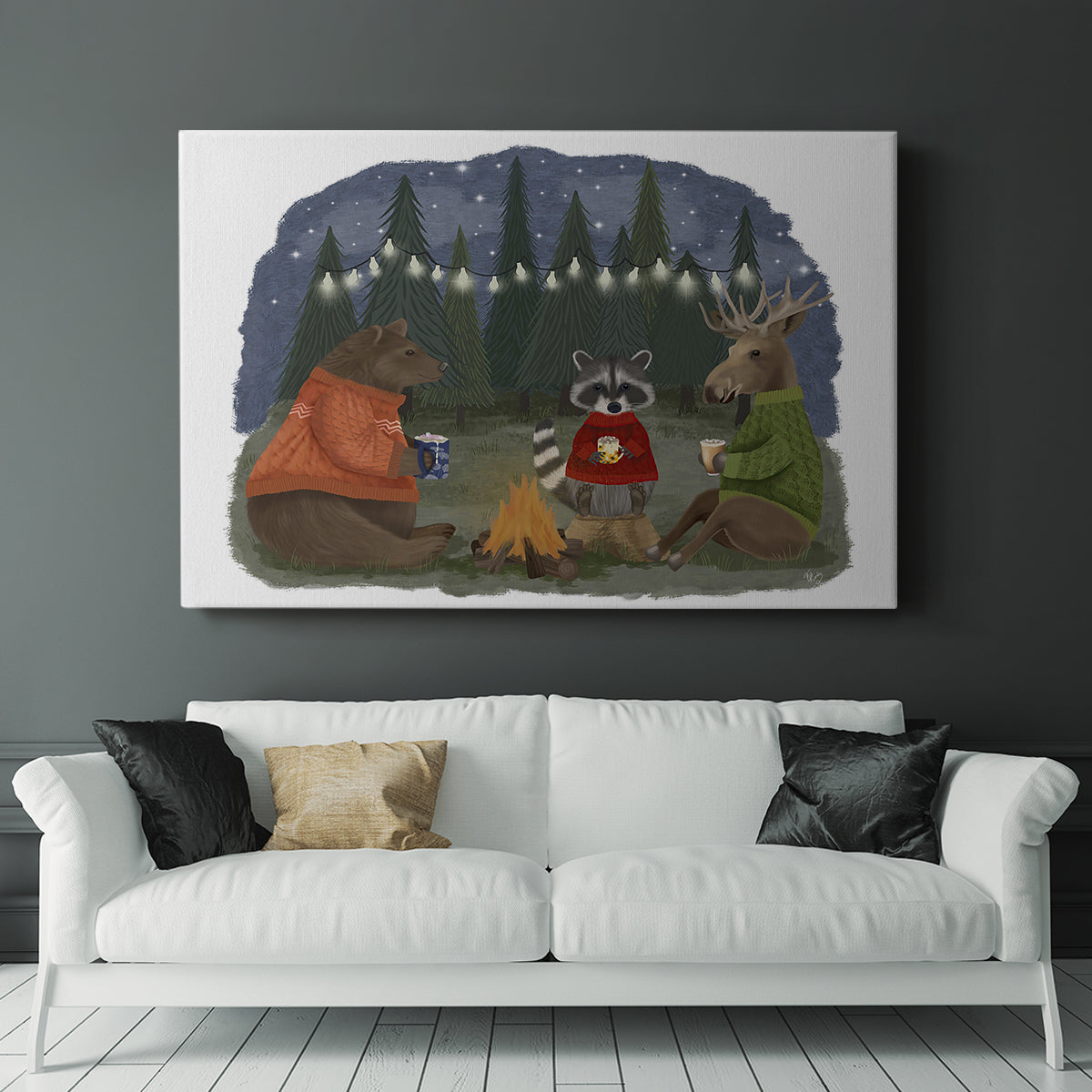 Campfire Hot Chocolate - Canvas Art Print