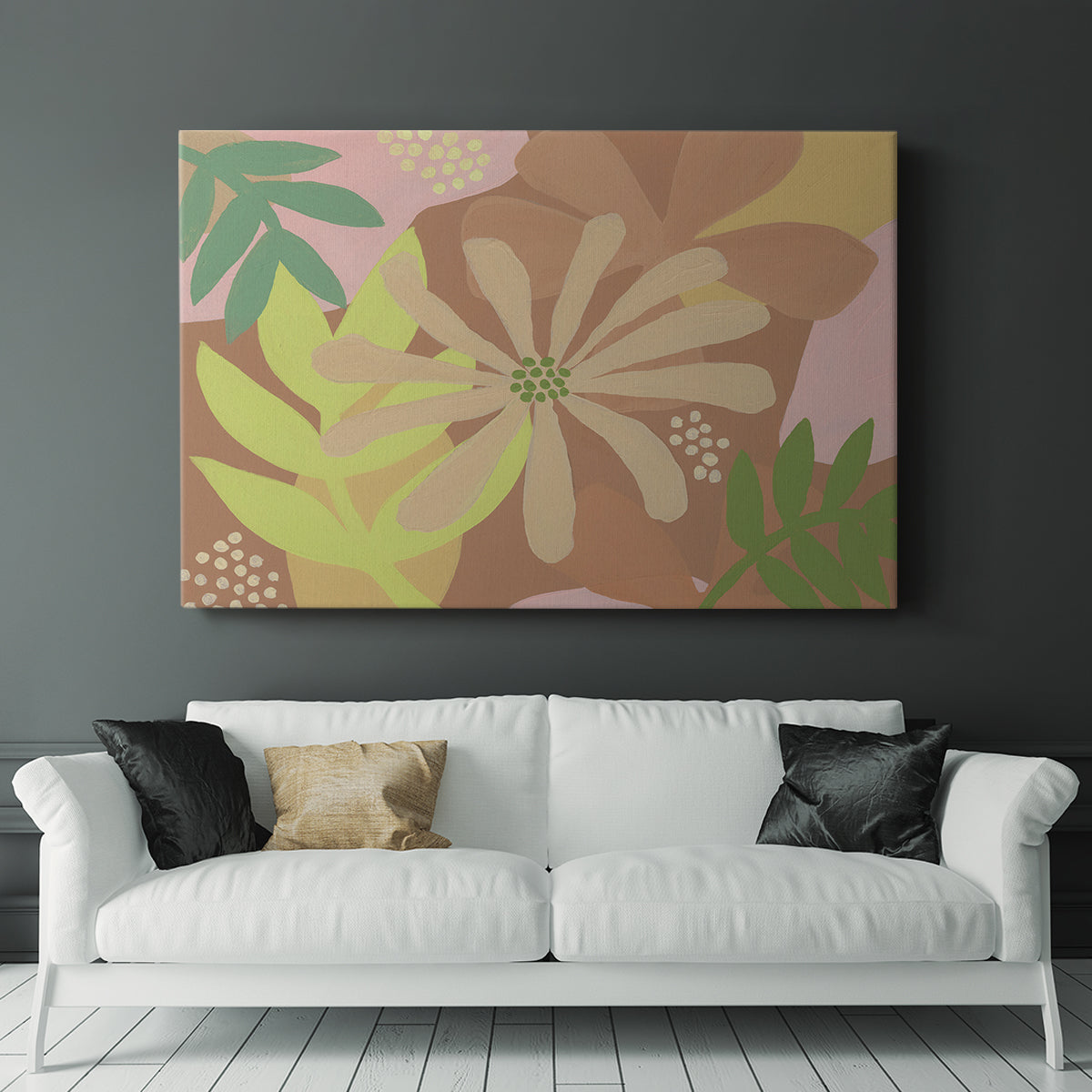 Neutral Blooms II - Canvas Art Print