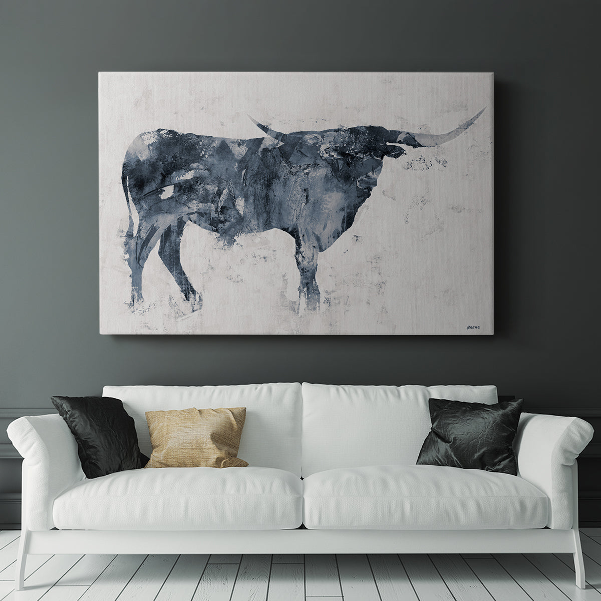 Long Horn - Canvas Art Print