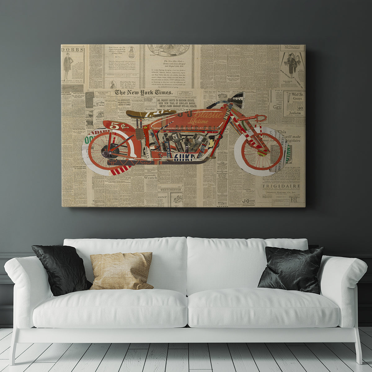 Vintage Red - Canvas Art Print