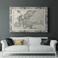 Bordered Map of Europe - Canvas Art Print
