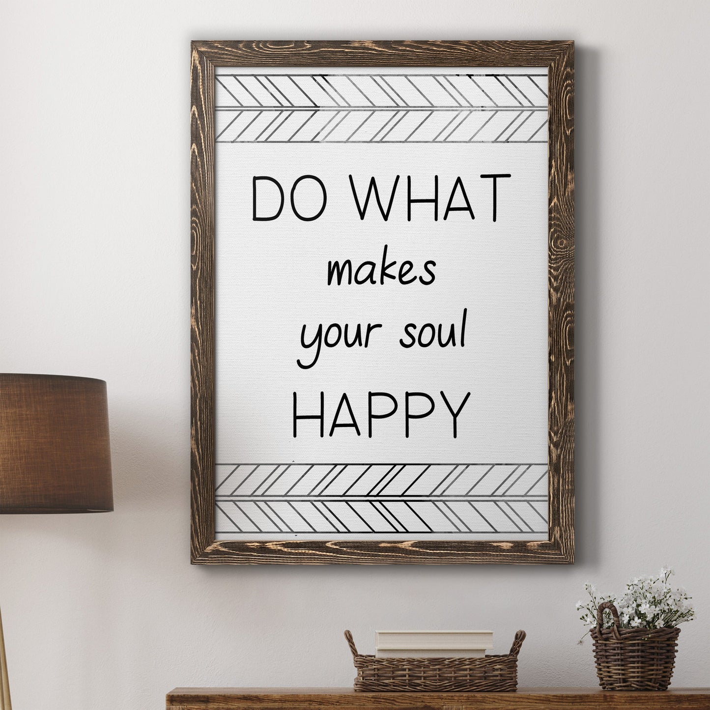 Your Soul Happy - Premium Canvas Framed in Barnwood - Ready to Hang