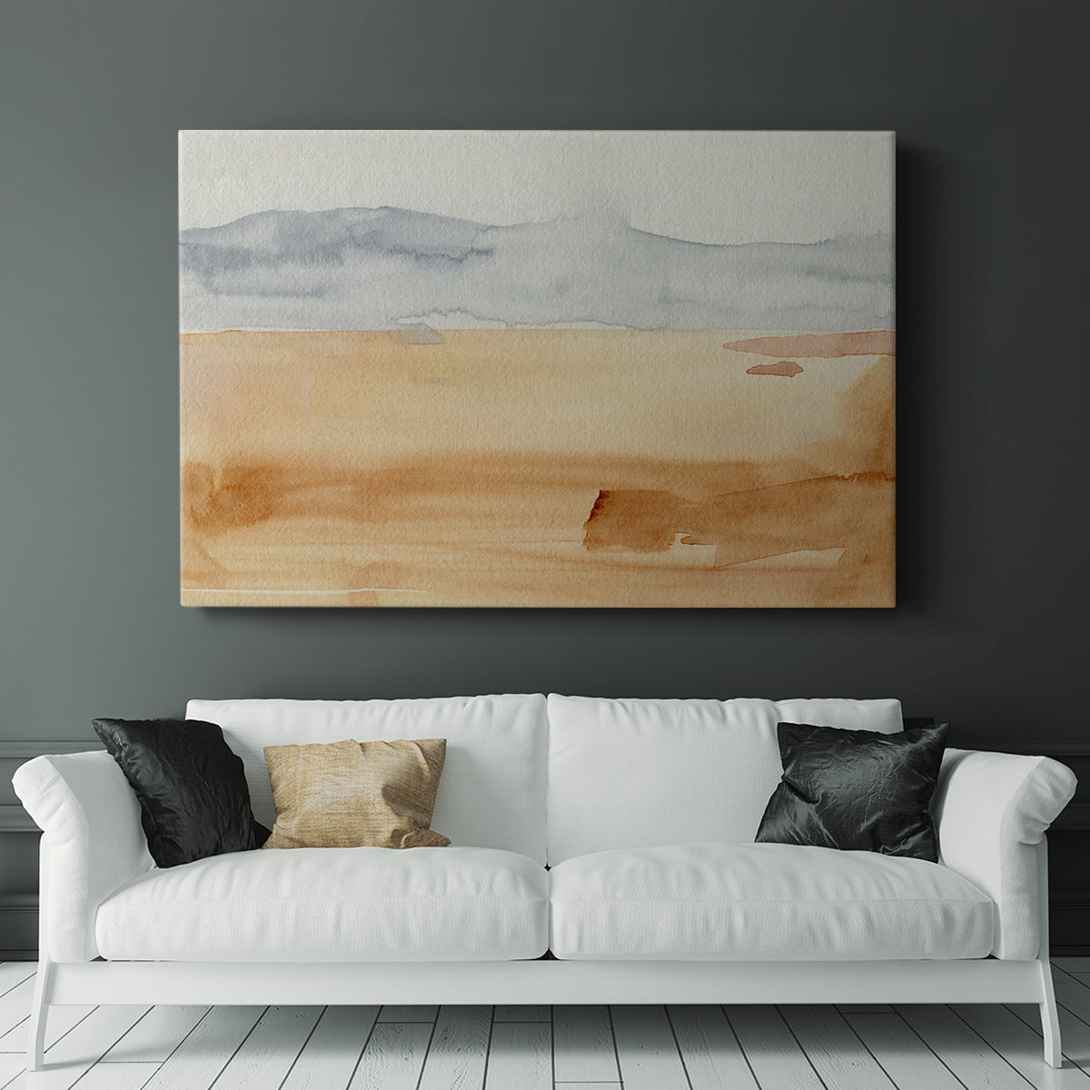 Ash Blue Horizon II - Canvas Art Print