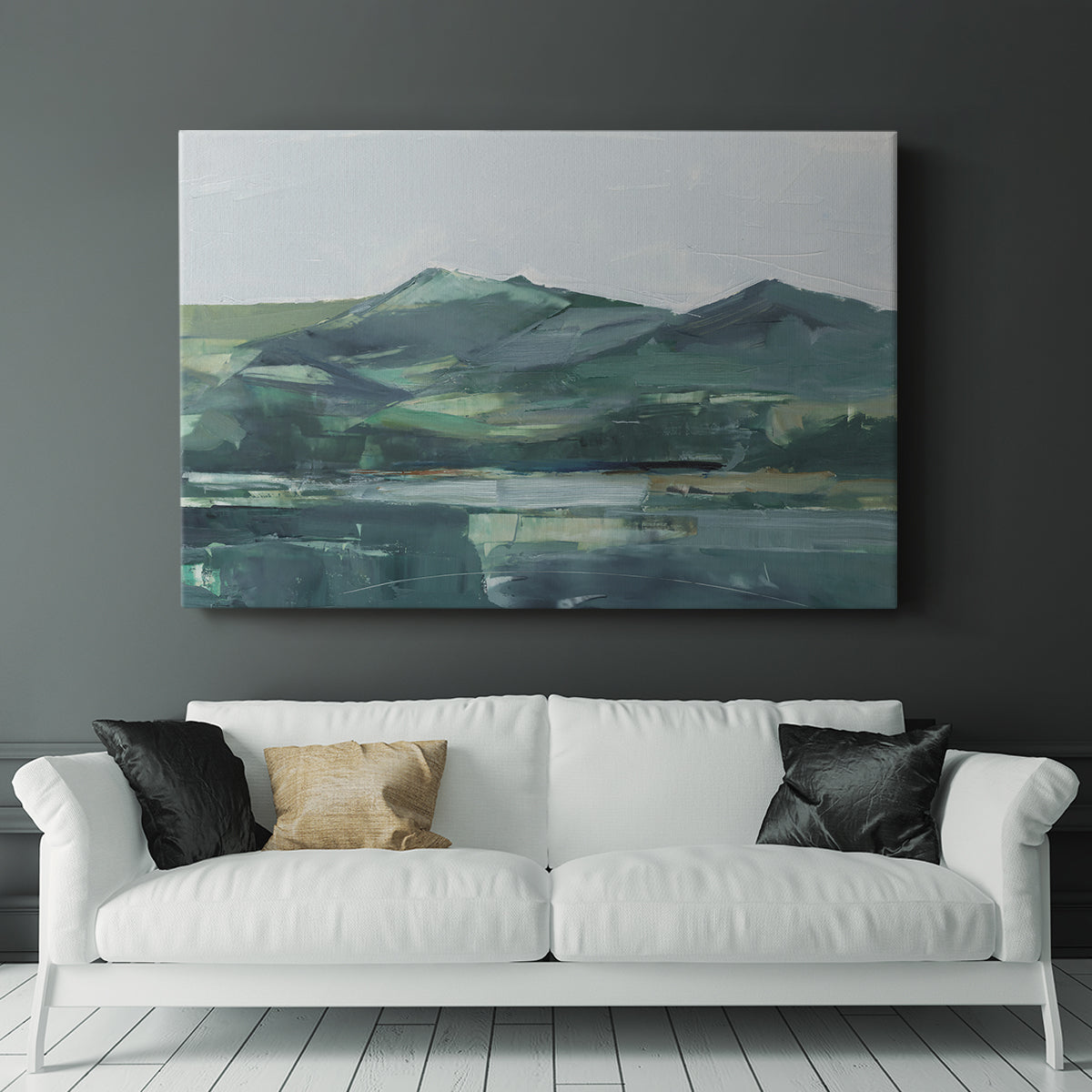 Green Grey Mountains II - Canvas Art Print