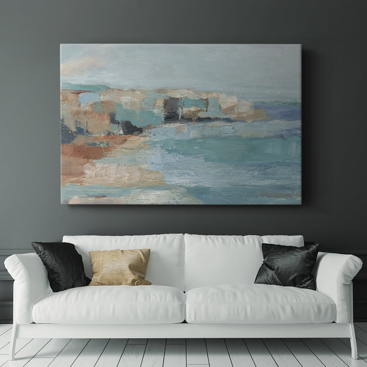 Turquoise Cliff Wall I - Canvas Art Print