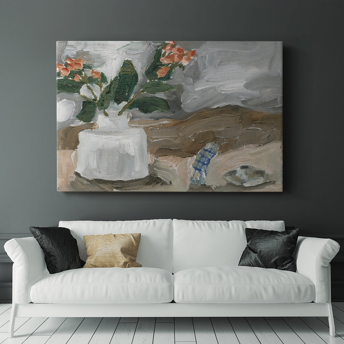 Vase of Pink Flowers III - Canvas Art Print