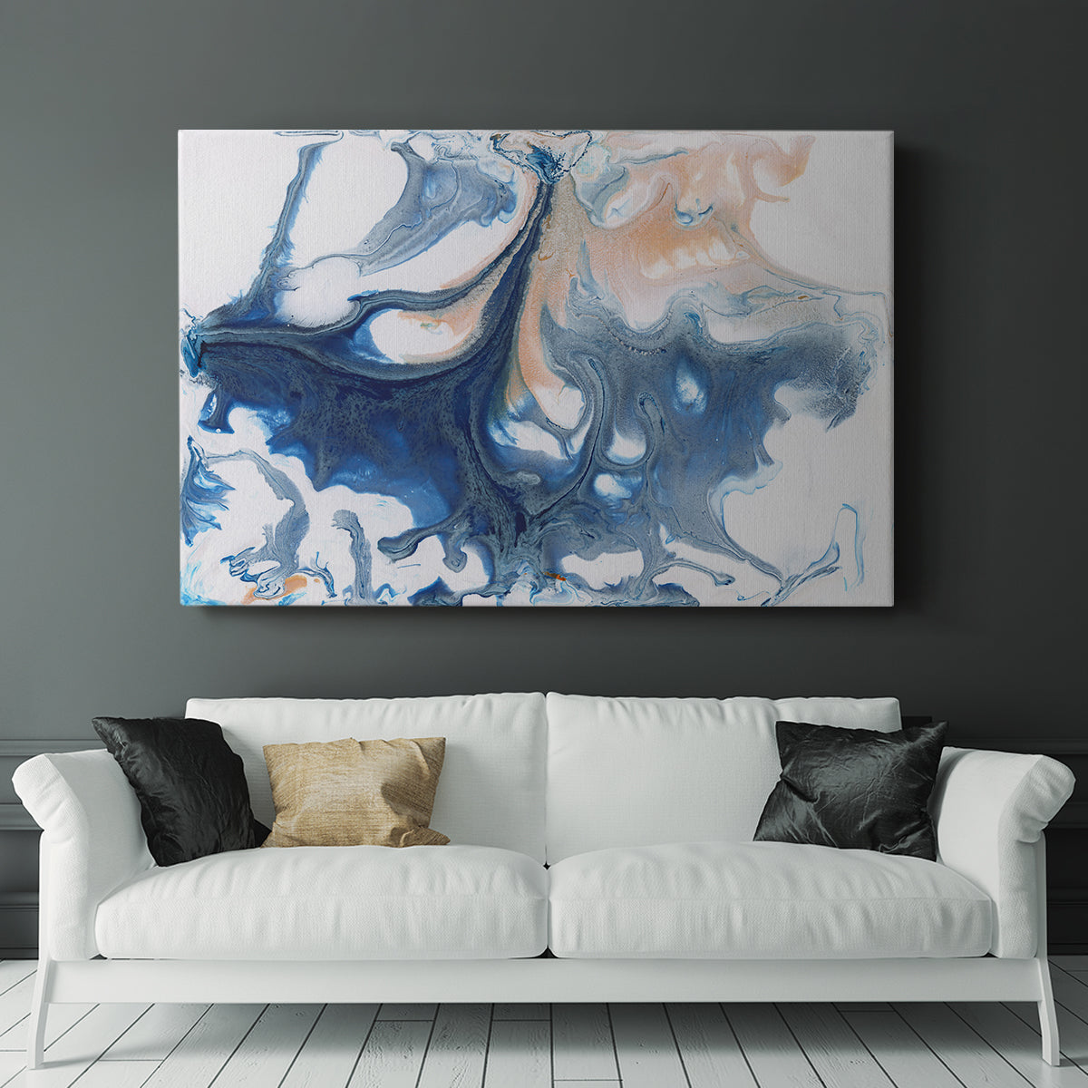 Dancing Blue I - Canvas Art Print