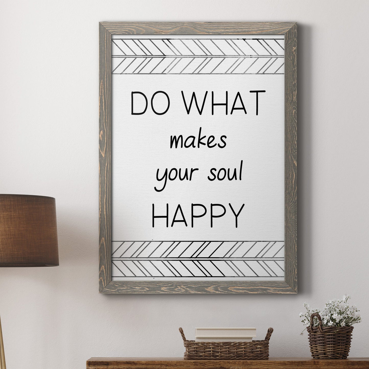 Your Soul Happy - Premium Canvas Framed in Barnwood - Ready to Hang