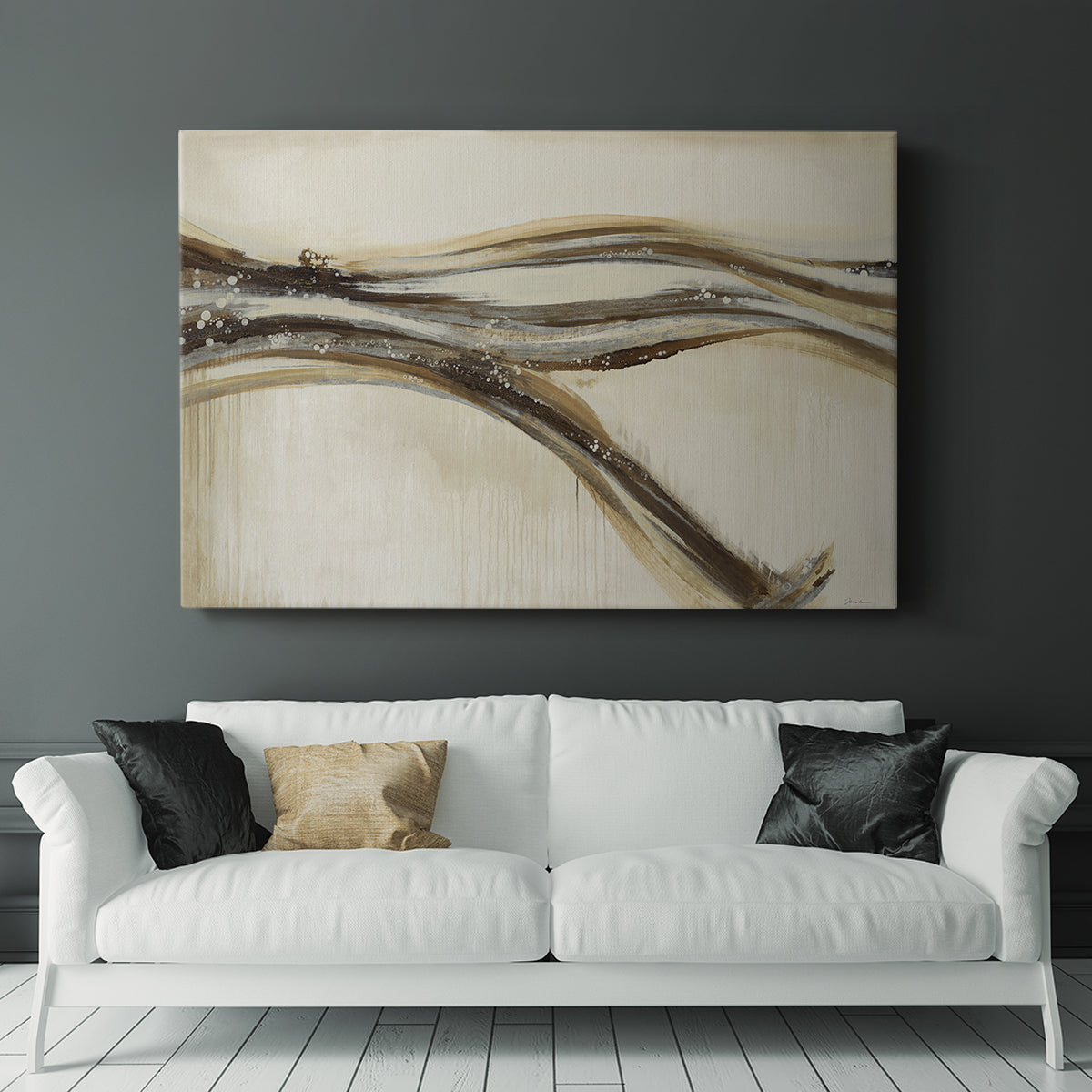Catching a Metallic Wave - Canvas Art Print