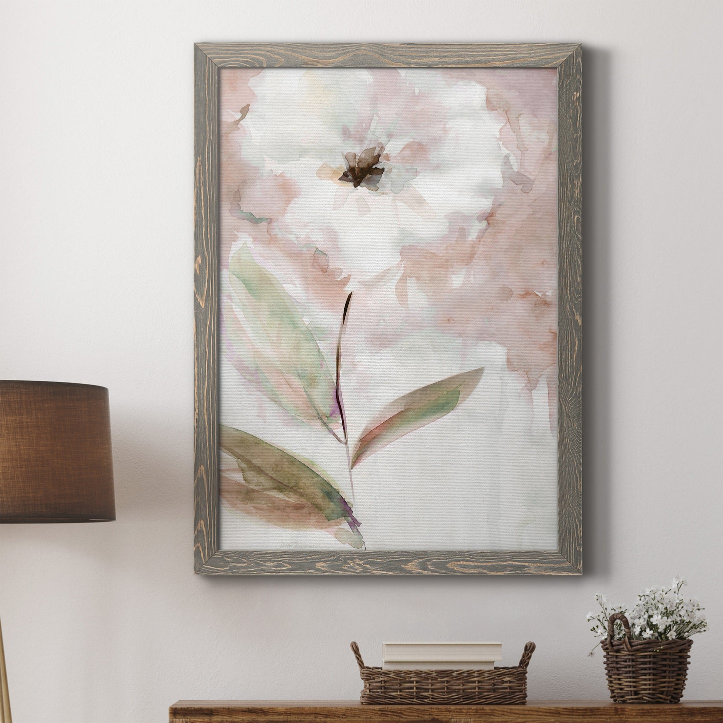 Summer Bloom I - Barnwood Framed Canvas Print
